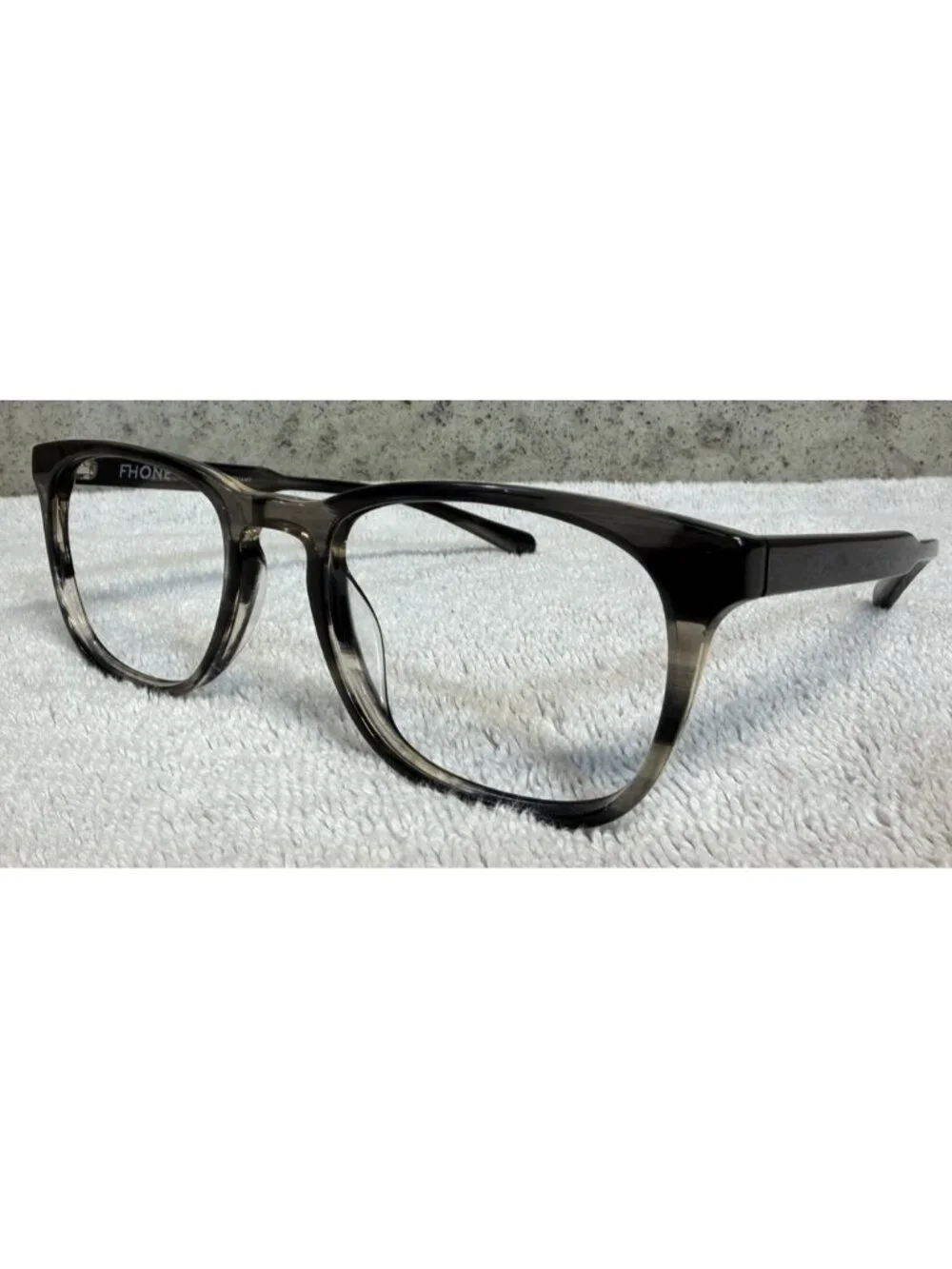 FHONE Boyd TGH 109 Gray Brown Horn Square Eyeglasses Frames 42-20-145 Germany